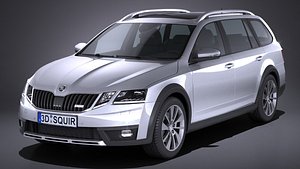 skoda octavia scout 3d model