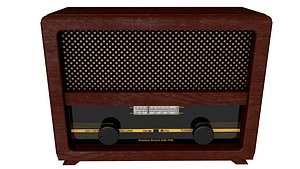 old antique radio 3D