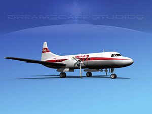 3d propellers convair 340 model