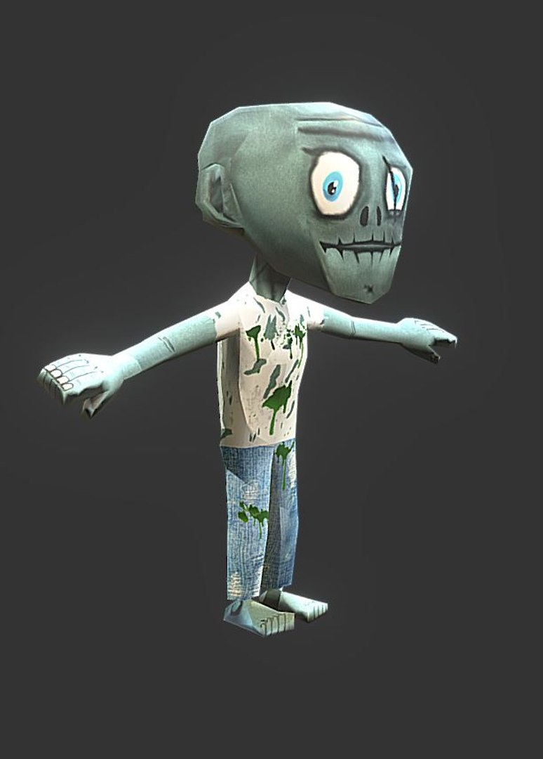 3D Zombie Cartoon Model - TurboSquid 1297606