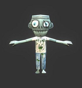 3D zombie cartoon model