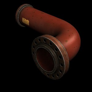 3d model of industrial pipe