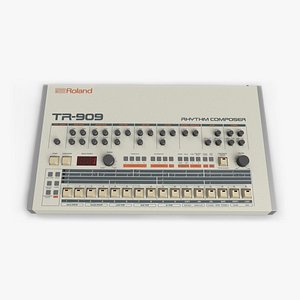 3d roland tr-909 model
