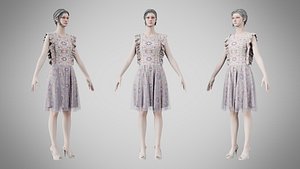 Dress 20 Gradient Wave Pattern