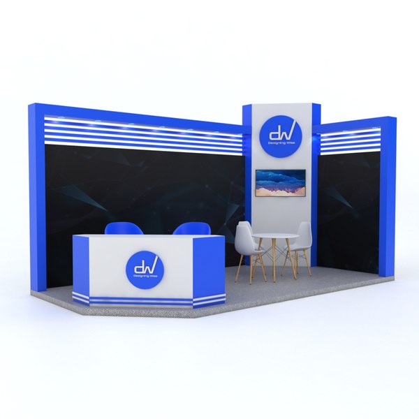 Exhibition booth design model - TurboSquid 1575362