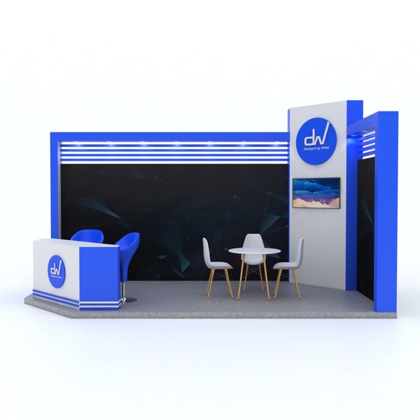 Exhibition booth design model - TurboSquid 1575362