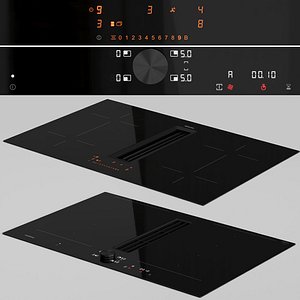 3D Cooktop set with built-in hood 06