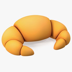 3D model Cartoon Croissant