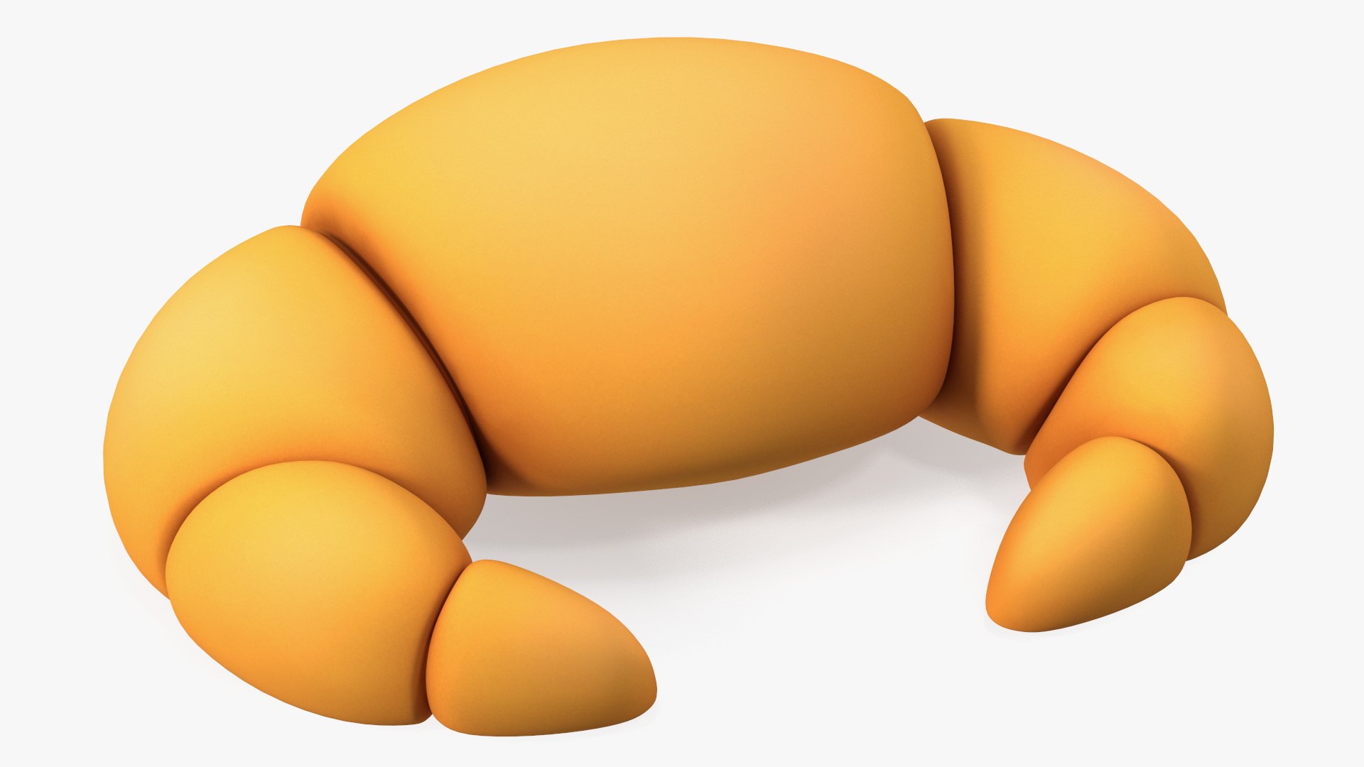 Cartoon Croissant 3D model preview
