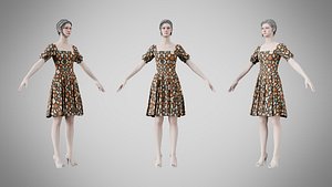 Dress 26 Abstract Organic Mosaic 3D