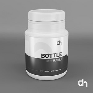 3D bottle 5 3x3 6cm