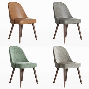 west elm mid-century chair 3D model