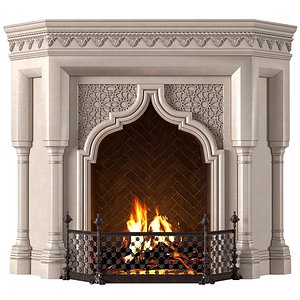 3D model Arabic Fireplace oriental style 3D model