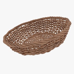 3D Wicker Basket bowl