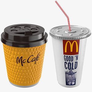 Two Detailed McDonalds Cups