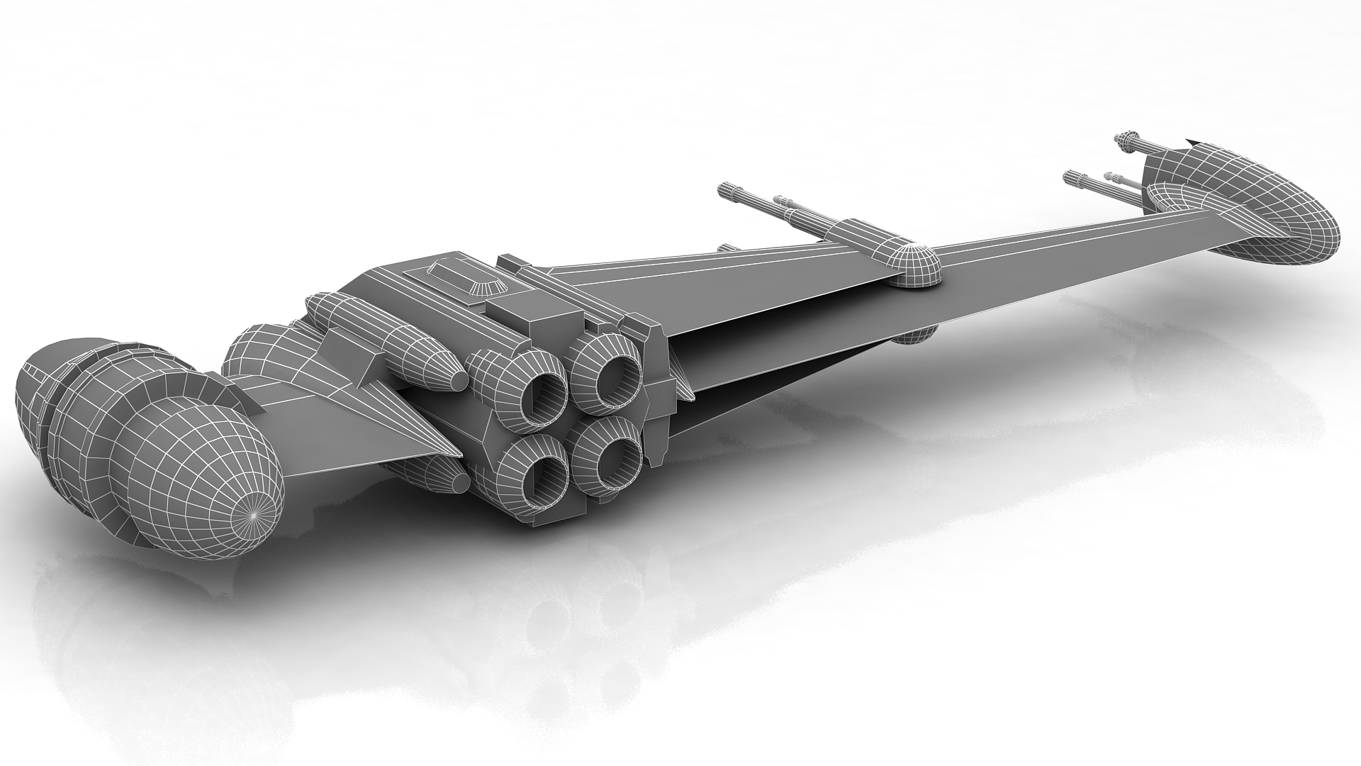 3D Star Wars B-wing B Model - TurboSquid 1627759