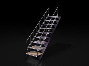 3ds max metal stairs