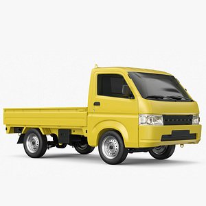Flatbed Truck for Transportation Rigged for Cinema 4D 3D model