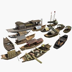 3D model Sailboats  wooden boats  yachts   fishing boats