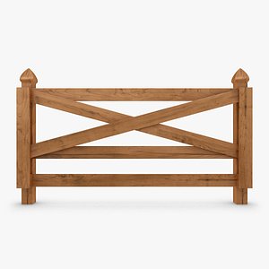 fence wood 02 3d model