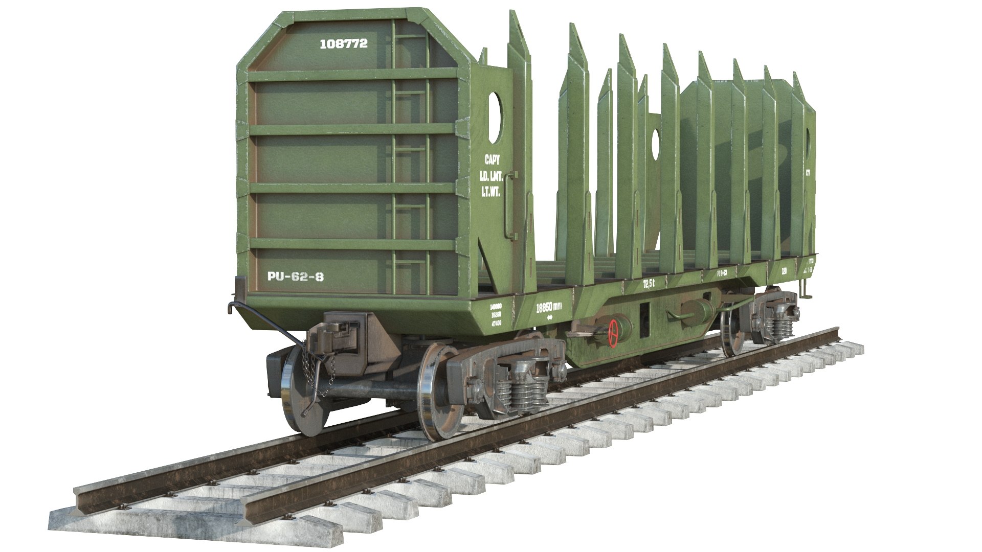 3D Logging Car Green - TurboSquid 1438339