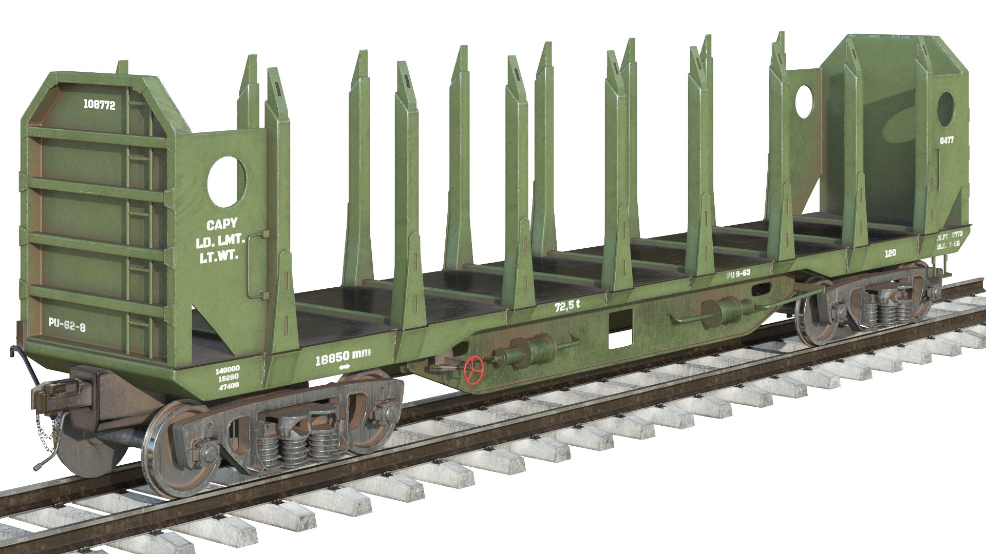 3D Logging Car Green - TurboSquid 1438339