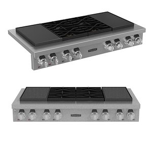 3D Signature 48-inch Dual-Fuel Pro Rangetop with Sous Vide and Induction