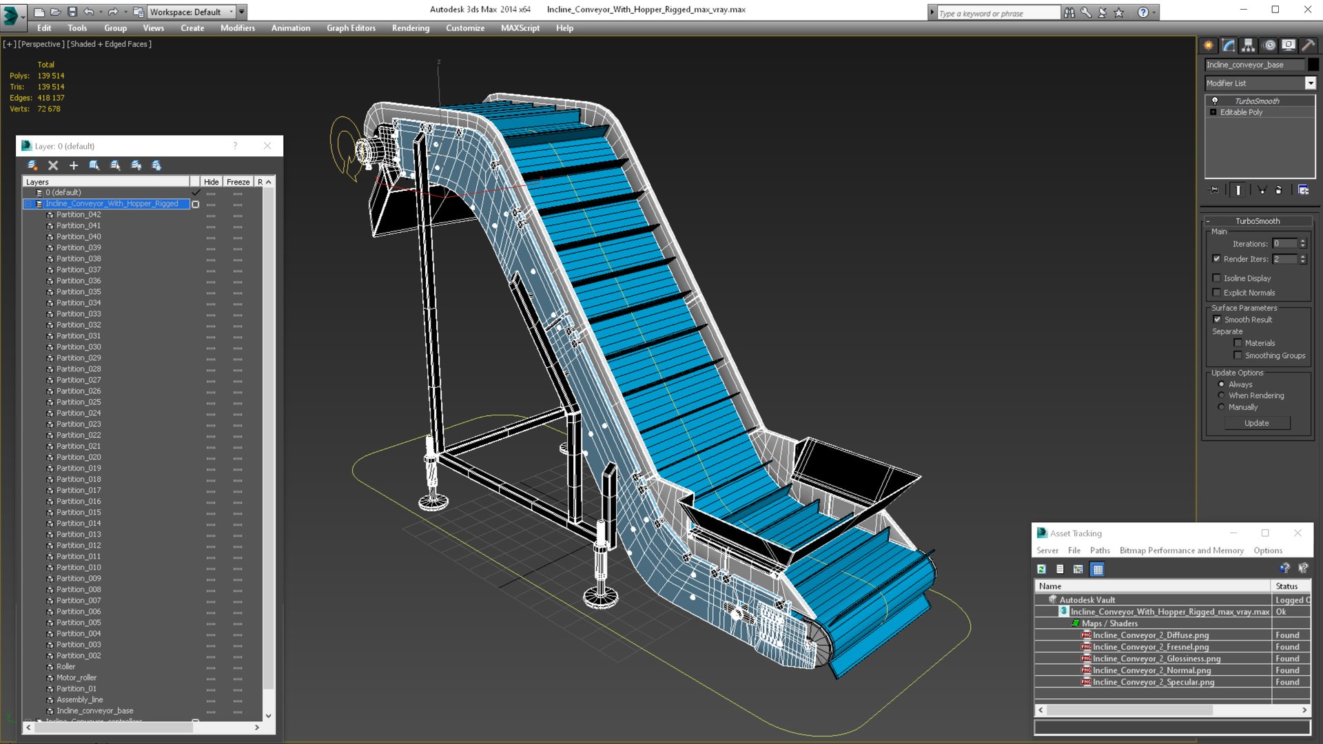 Incline Conveyor With Hopper Rigged 3D model https://p.turbosquid.com/ts-thumb/8u/HUiTjS/m5/inclineconveyorwithhopperriggedc4dmodel022/jpg/1647627938/1920x1080/fit_q87/fe78a3ae4497abdc7a608ff874f52efb4e920d59/inclineconveyorwithhopperriggedc4dmodel022.jpg