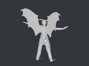 demon winged 3d c4d