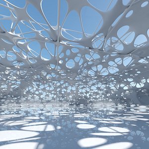 futuristic architectural model