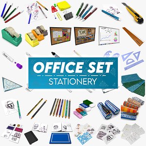 Office SET - Stationery 3D