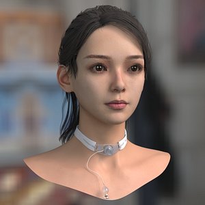 Medical Tracheostomy Device on Woman Neck