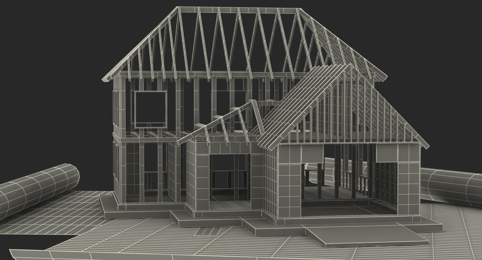 House Construction Blueprints Model - TurboSquid 1221402