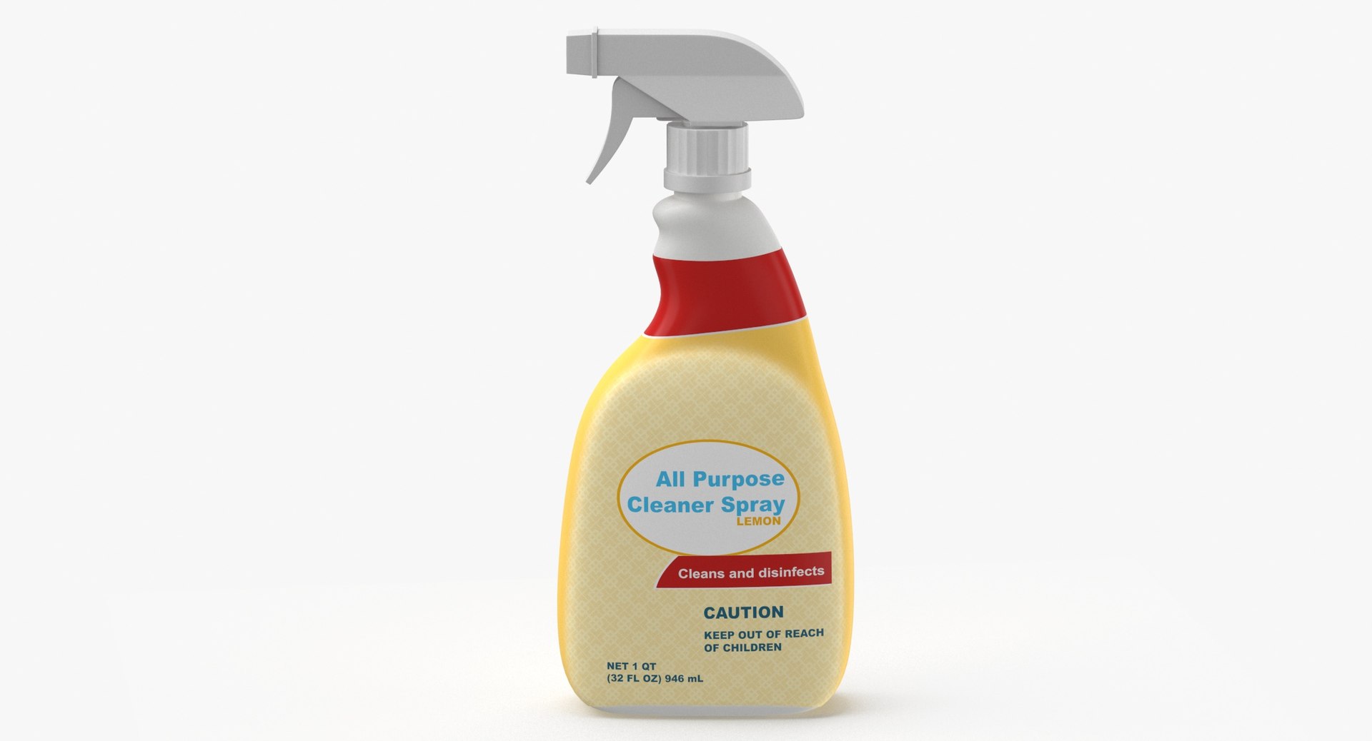 3D All Purpose Cleaner Spray 02 Blank and Generic Label model ...