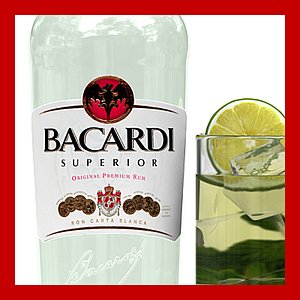 Bacardi and Mojito Glass