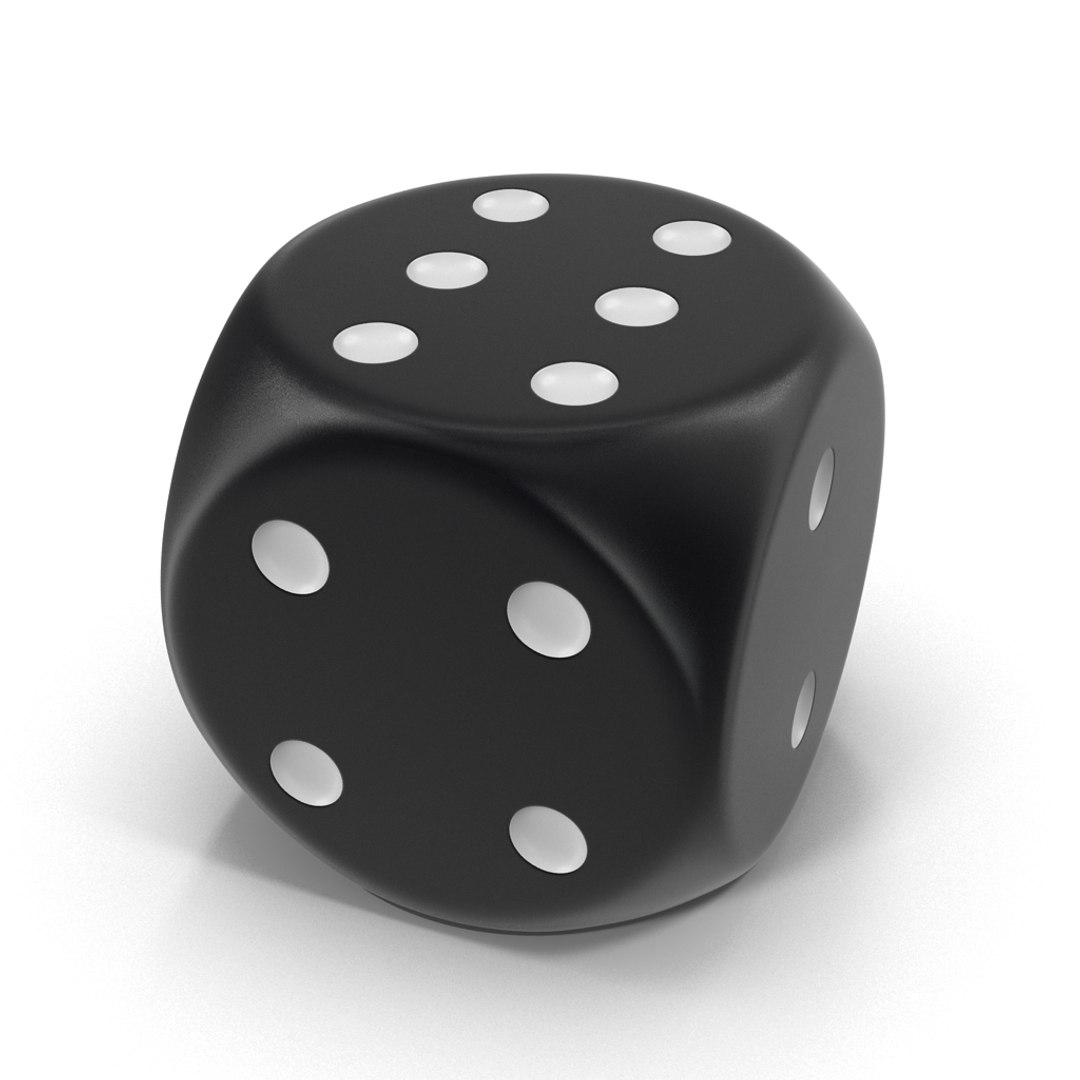 Dice black 3D model - TurboSquid 1244475