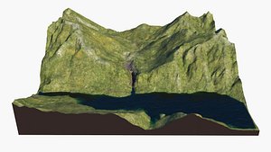 3D Terrain Vajont dam
