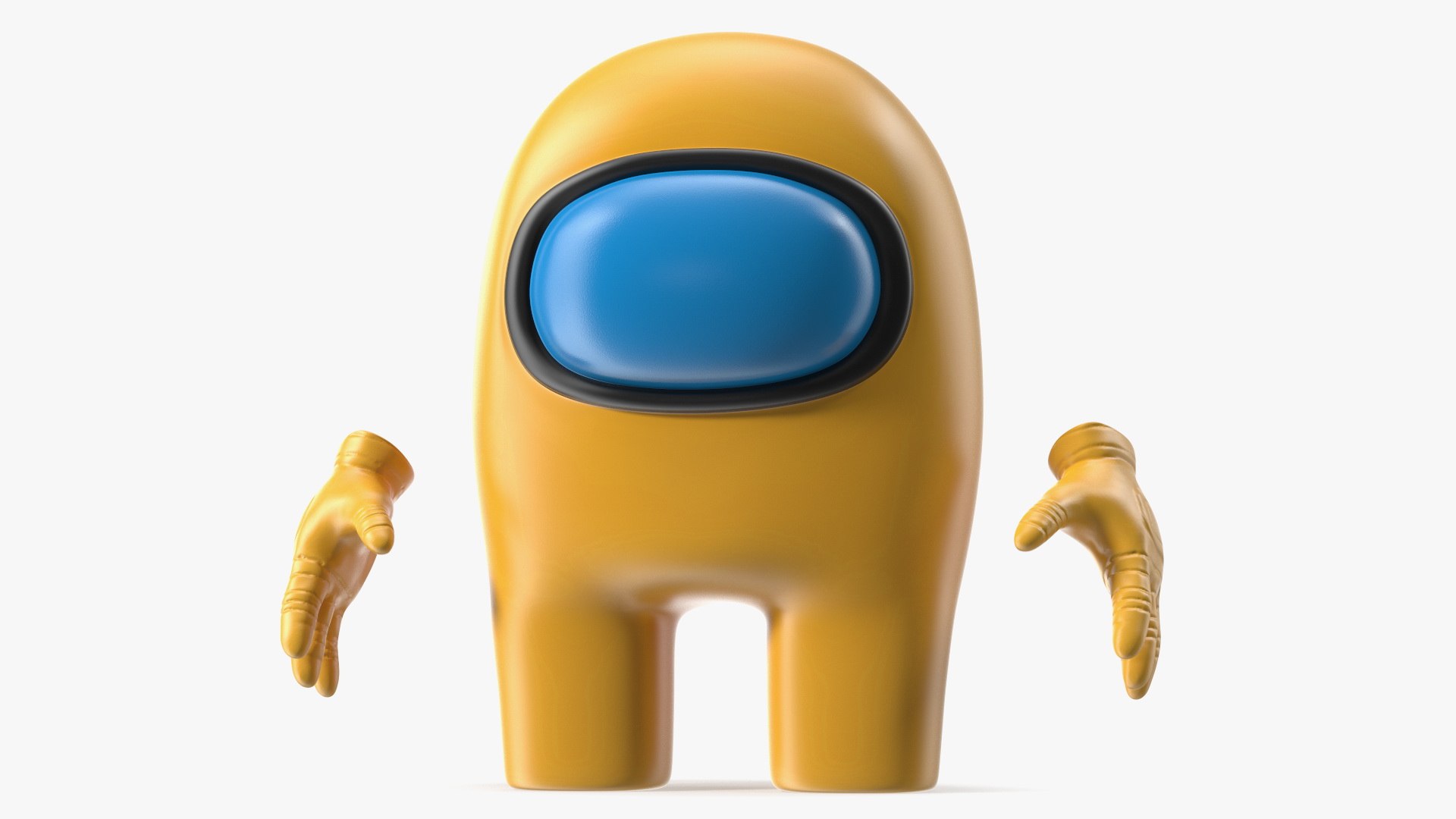 Yellow Among Us Character 3D model preview