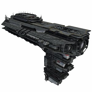 Sci Fi Spaceship Battleship Cruiser - Sci-Fi  Spacecraft 6