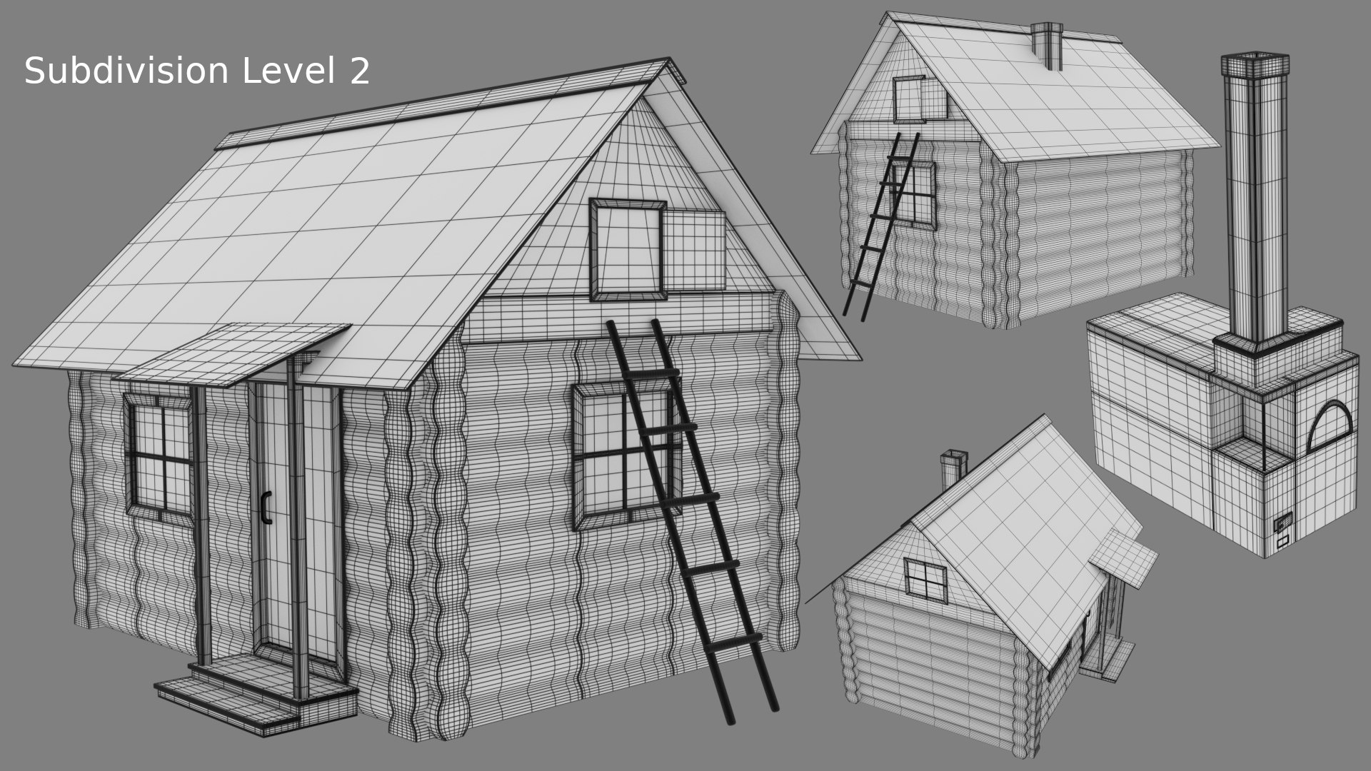 Ready Log Hut Model - TurboSquid 1645301