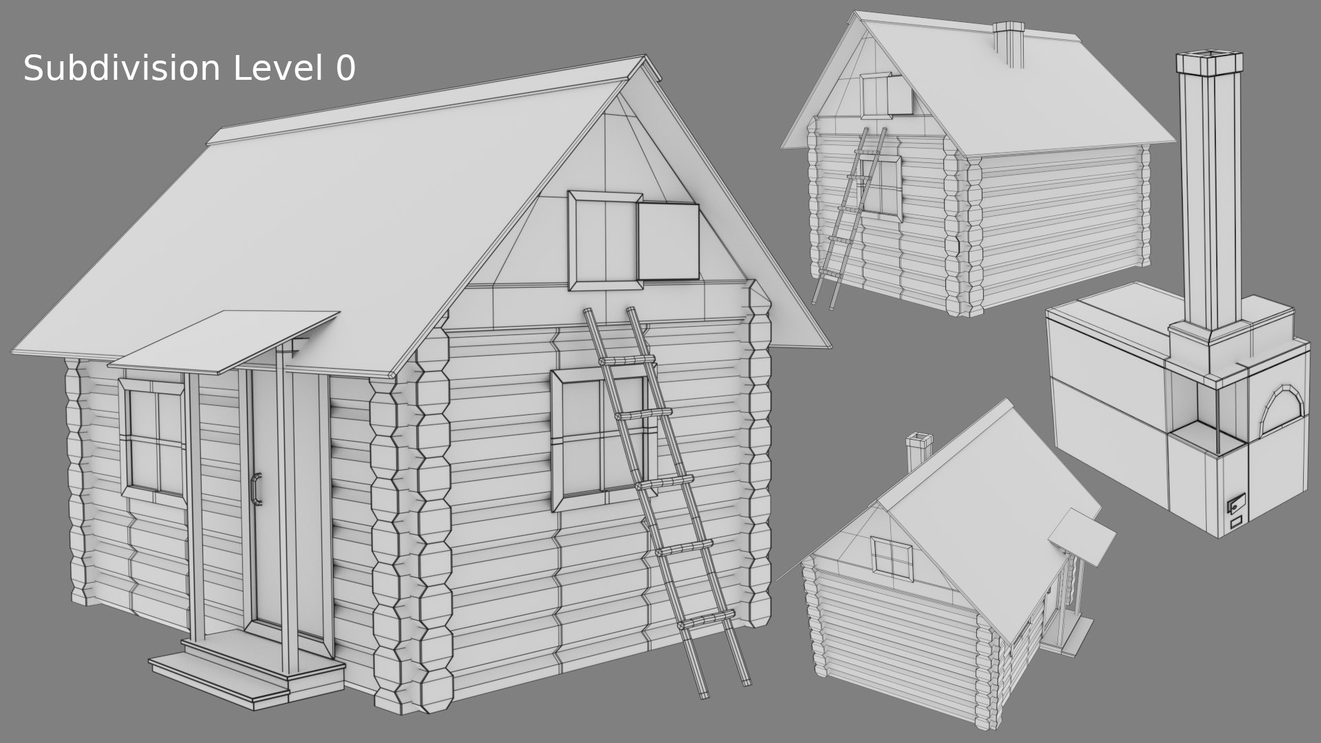 Ready Log Hut Model - TurboSquid 1645301