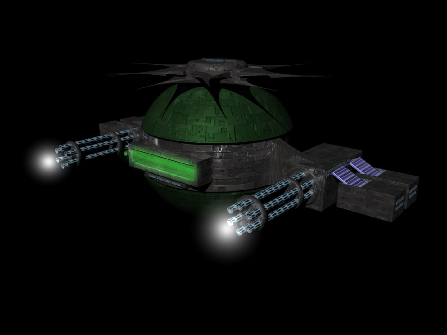 3d sci fi drone attack model