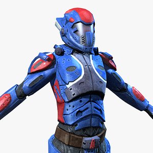 3d sci-fi armor female 2 model