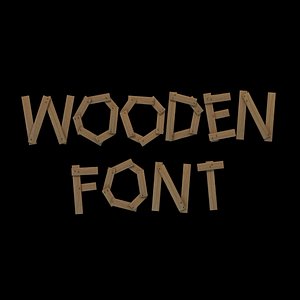 wooden font