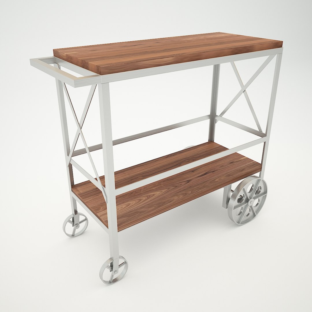 butler industrial trolley server obj