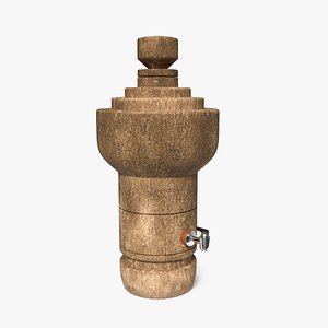 wooden alembic for drinks 3D