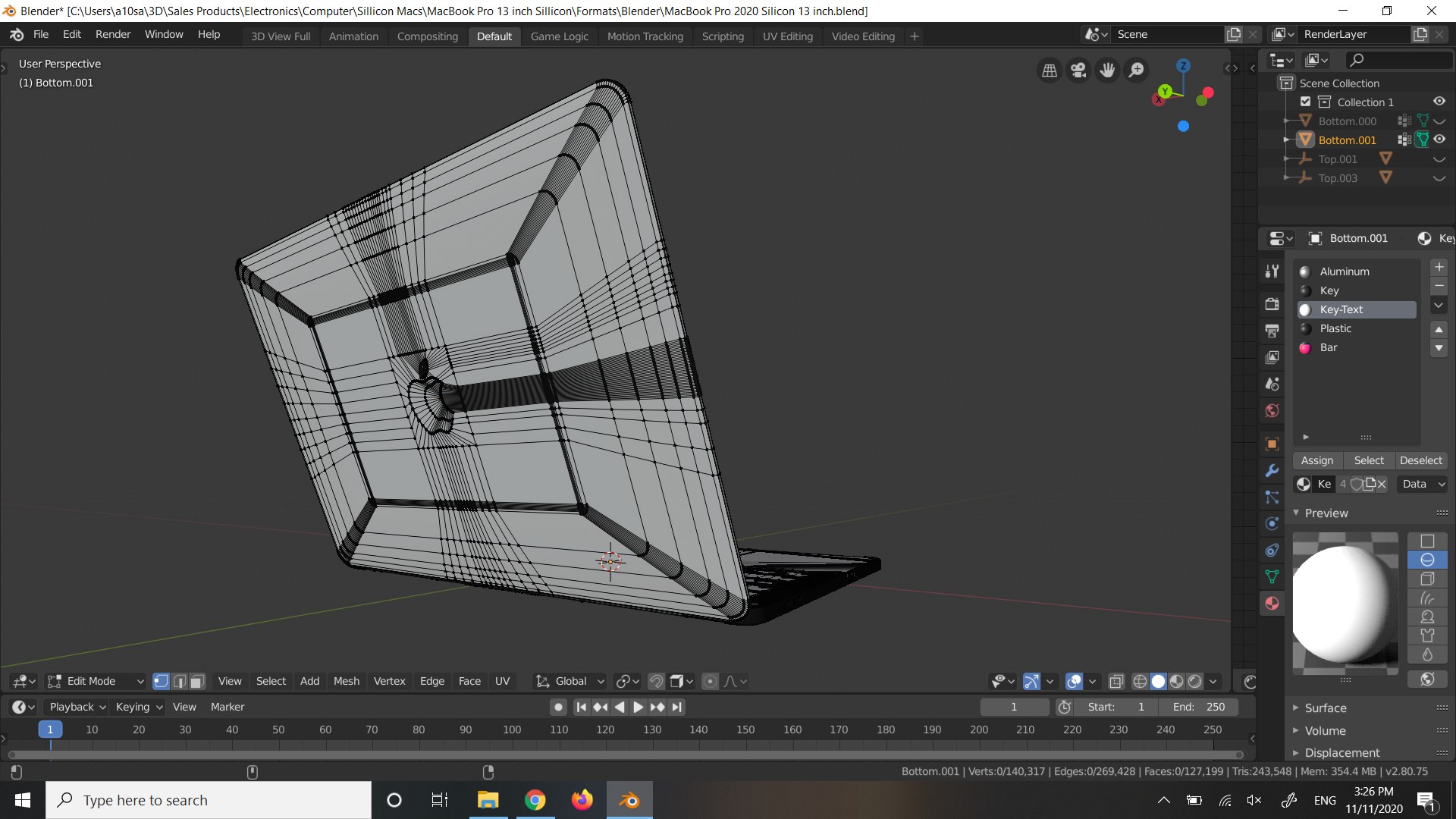3D Apple Macbook Pro 13 - TurboSquid 1554155