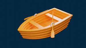 3D model Wooden Boat