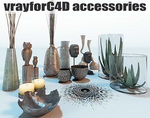 interior accessories 3d c4d