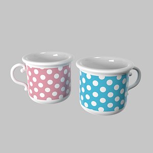 Couple mugs 3D model